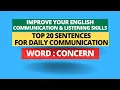Word Concern English Vocabulary for daily conversation