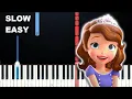 Download Lagu Sofia The First - Theme Song (SLOW EASY PIANO TUTORIAL)