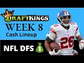 NFL DraftKings Week 8 Cash Lineup 2022 NFL DFS Strategy