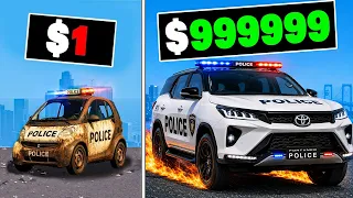 $1 to $1,000,000 POLICE CAR in GTA 5