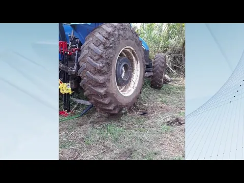 Águas de Chapecó: adolescente fica presa em rodado de trator