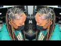 Large Heart Part Knotless Box Braids