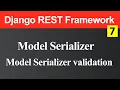 Model Serializer in Django REST Framework Hindi