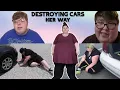 Amberlynn Reid DESTROYING CARS in KENTUCKY with her weight