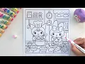 Sanrio Kitchen Vibes Coloring Kuromi My Melody Creative Satisfying Art