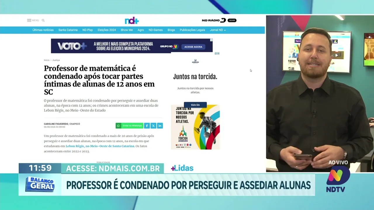 Assédio em Escola: Professor de Matemática é Condenado em Lebon Régis