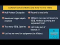 Download Lagu How to fix some of the common apex errors?