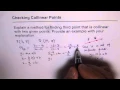 How To Find Collinear Points That Point Lies On Lines