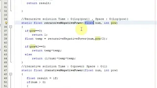 Java program to calculate pow x n