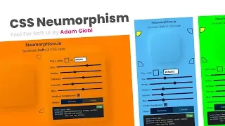 Quick Neumorphism Tool For Soft UI By Adam Giebl CSS Neumorphism Generator