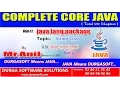 Core Java - java lang package