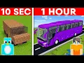Download Lagu 10 Second vs 1 Hour - Bus House Build Challenge in Minecraft