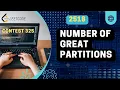 2518 Number of Great Partitions