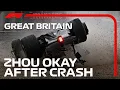 Zhou Okay After Heavy Silverstone Crash 2022 British Grand Prix