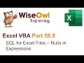 Excel VBA Introduction Part 58 9 - SQL for Excel Files