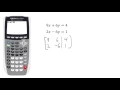 Gauss Jordan Elimination with TI 83 84 RREF Function