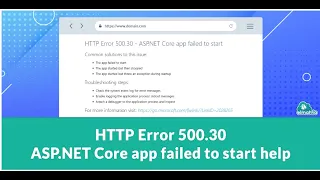 How To Fix HTTP Error 500 30 in ASP NET Core
