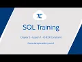 Tansy SQL Course CHECK Constraint Chapter 5 Lesson 7