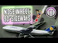 Lufthansa 747 s Nose Wheel Turns 90 Degrees During Takeoff ATC