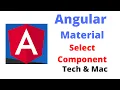 Learn Angular Material Part Select Component Angular Material for Beginner