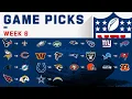 NFL Week 6 Game Picks