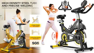 Pooboo Exercise Bike Silent Sturdy Perfect For Home Workouts 