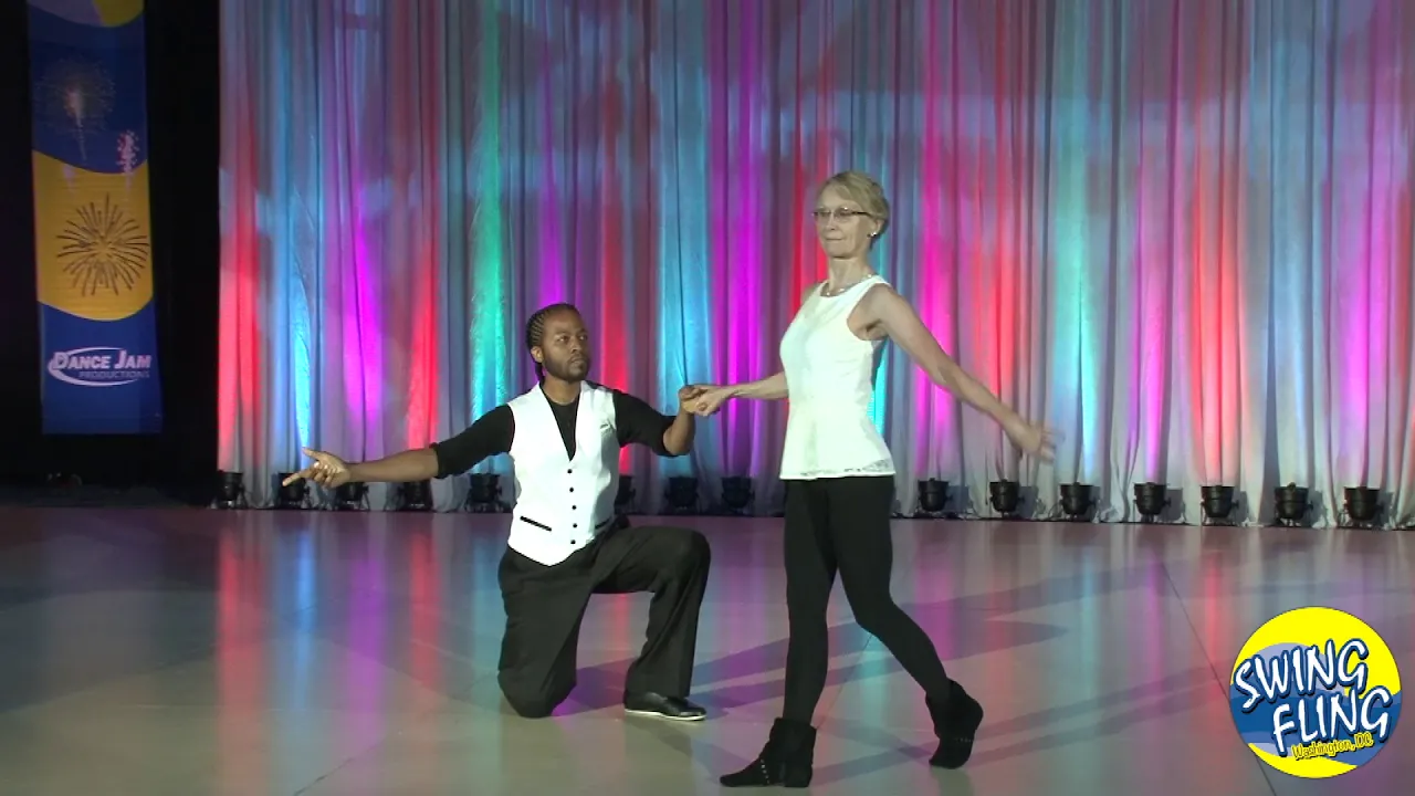 Swing Fling 2018 Pro Am Spotlight Follower Christa Eppinghaus with Markus Smith