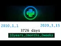 Python program to calculate number of days between two dates - Python calculator