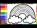 How To Draw A Rainbow Drawings and Coloring for Kids