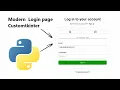 create modern login page using customtkinter