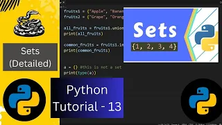 Sets in Python Python Tutorial - 13 Python Full Course