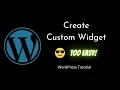 How To Create Custom Widget In WordPress VERY EASY WordPress Beginners Tutorial Tutorial - 12