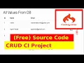CRUD Project Codeigniter Source Code