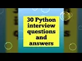Most frequently asked Python interview questions and answers