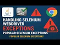 Handling Selenium WebDriver Exceptions Popular Selenium Exceptions