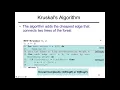 Minimum Spanning Tree MST Kruskal s Algorithm - Algorithm