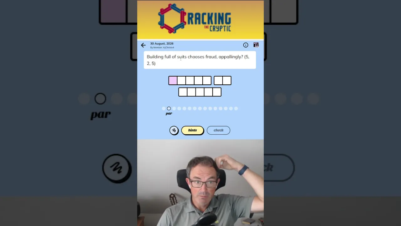MinuteCryptic in a Minute - 30 August 2026 - FRANK?