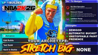 THE *NEW* PLAYMAKING STRETCH BIG BUILD - BEST BUILD NBA 2K26 (FIRST NBA 2K26 BUILD)