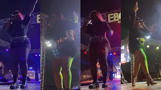 all female affair eno barony vrs sista afia rocking stage at shay concert clash of heavy butts