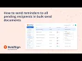 How to Send Reminders to All Pending Recipients in Bulk Send Documents