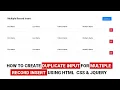How To Create Duplicate Input For Multiple Record Multiple Form Element Create And Remove Jquery