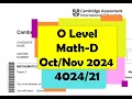 O Level Math-D Paper 2 2024