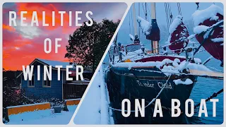 Surviving A Winter Storm On A Wood Boat In the Harsh Canadian Climate. Sailor Barry & Hailly