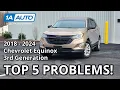 Top 5 Problems Chevrolet Equinox SUV 2018-2024 3rd Generation