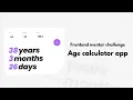 Frontend Mentor Challenge Age Calculator App HTML CSS and Javascript