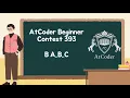 AtCoder Beginner Contest 393 - B A B C