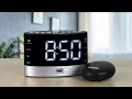 Jensen JCR-255 Digital Dual Alarm Clock Radio with Under Pillow Vibrator
