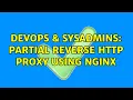 DevOps SysAdmins Partial reverse http proxy using nginx 2 Solutions