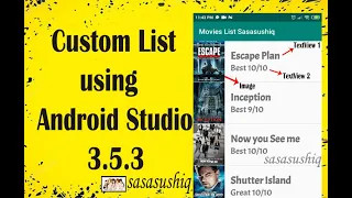 Custom List in Android Studio with Image and Text Android App Development