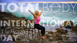 total body chair yoga to burn belly fat